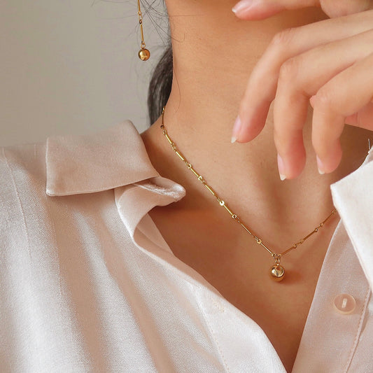 Gold Ball Necklace