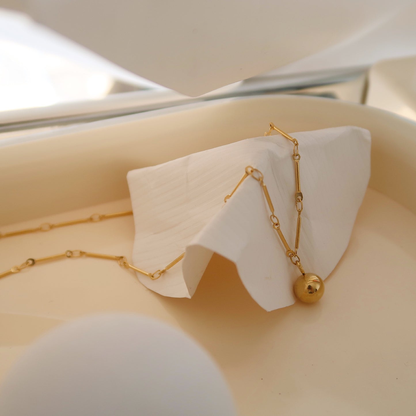 Gold Ball Necklace