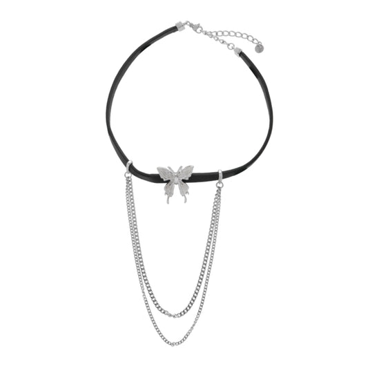 Butterfly Tassel Choker Necklace