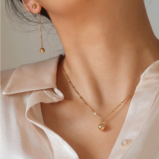 Gold Ball Necklace