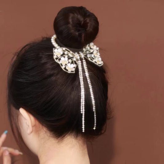 Big Bow Flower Hair Clip