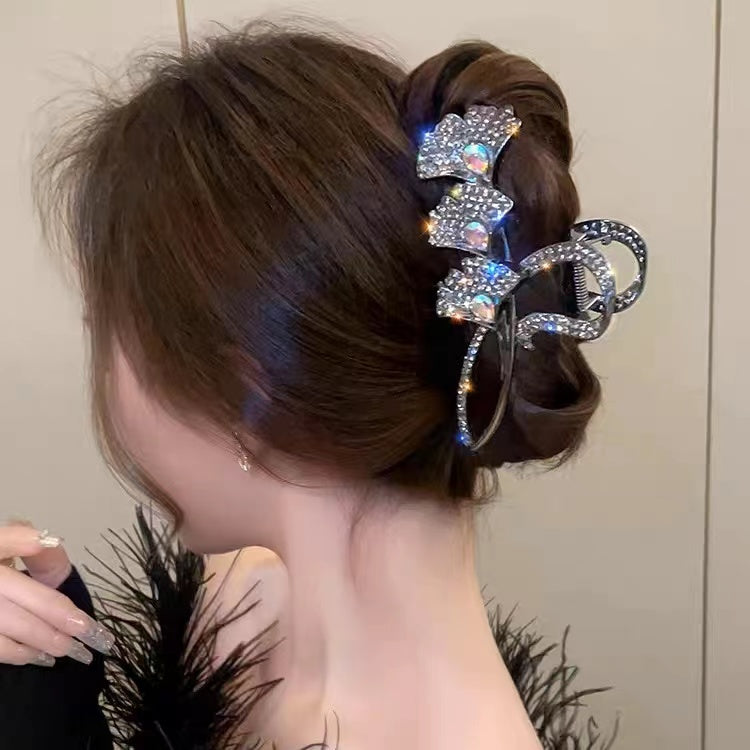 Ginkgo Leaf Diamond Hair Clip