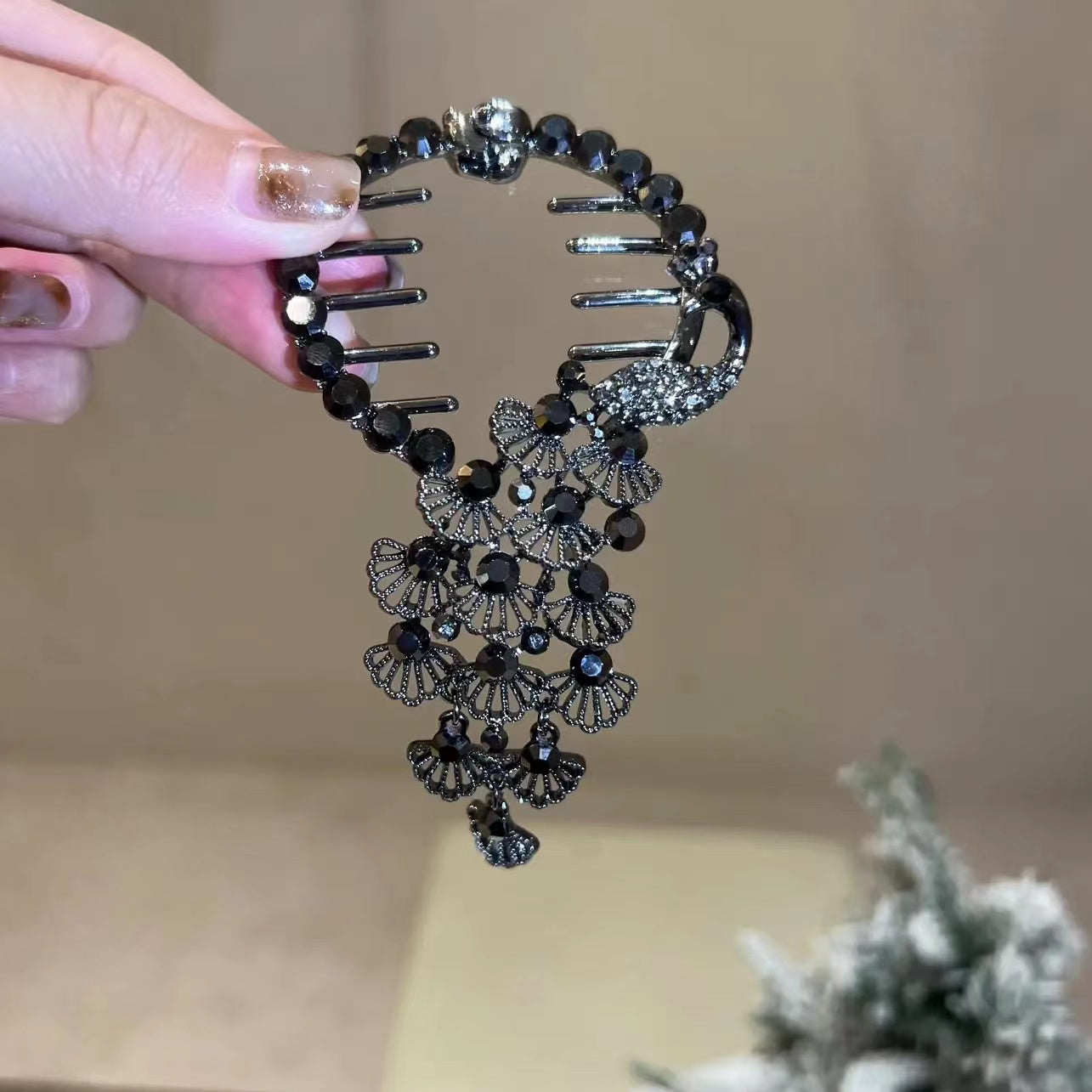 Peacock Hair Buckle