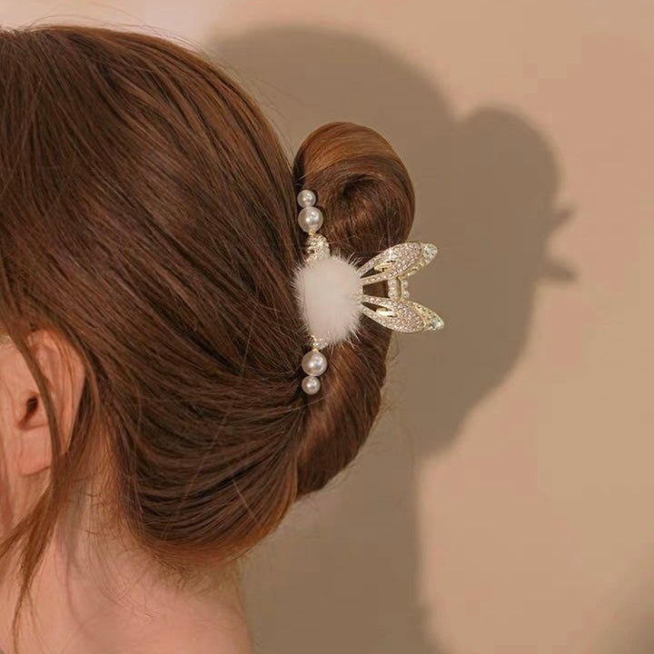 Rabbit Plush Hair Clip
