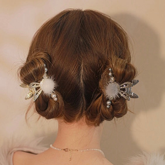 Rabbit Plush Hair Clip