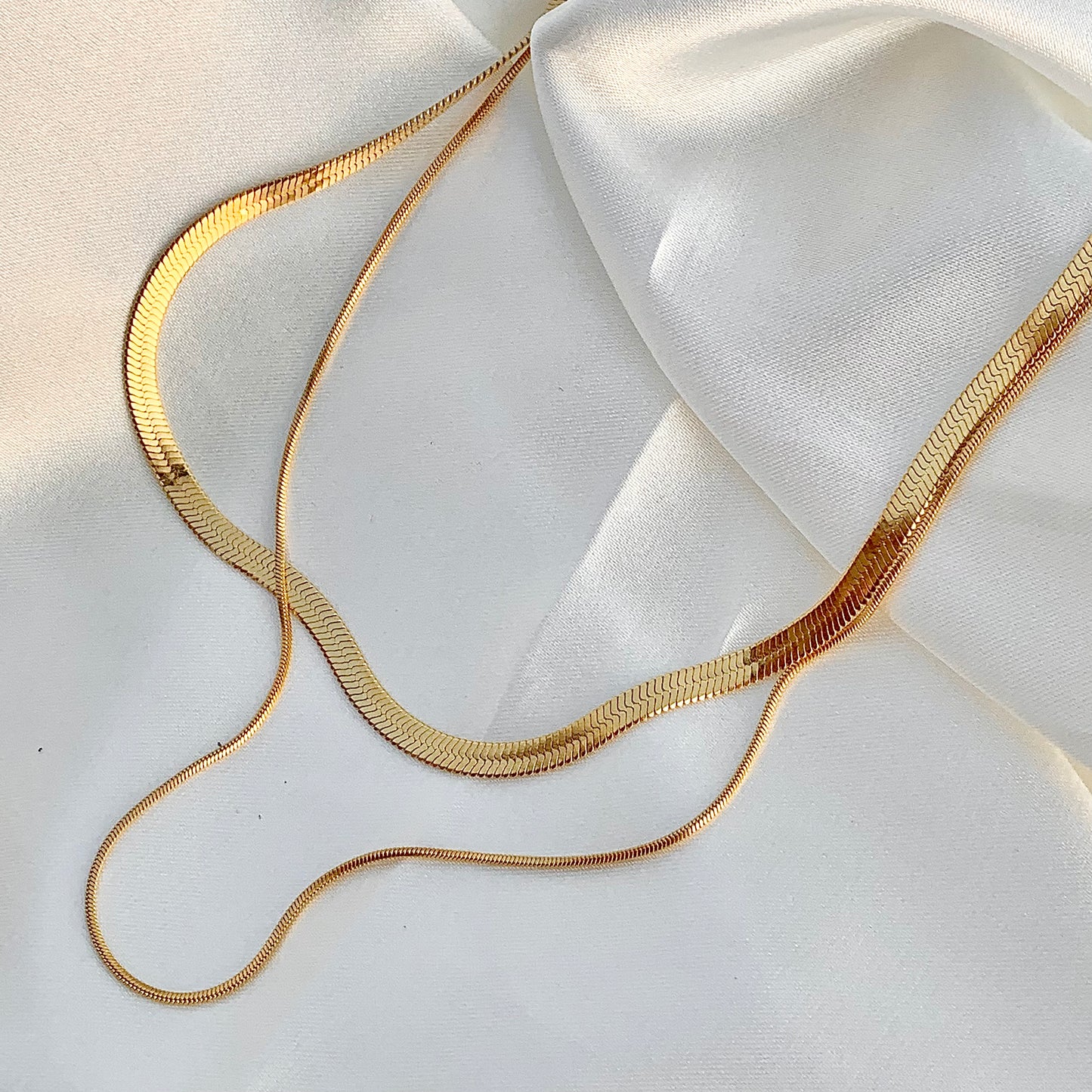 Double Layered Herringbone Necklace