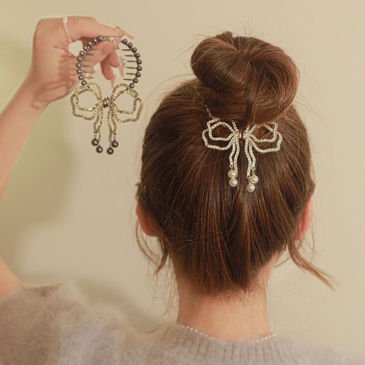 Fashion Pearl Butterfly Hair Clip