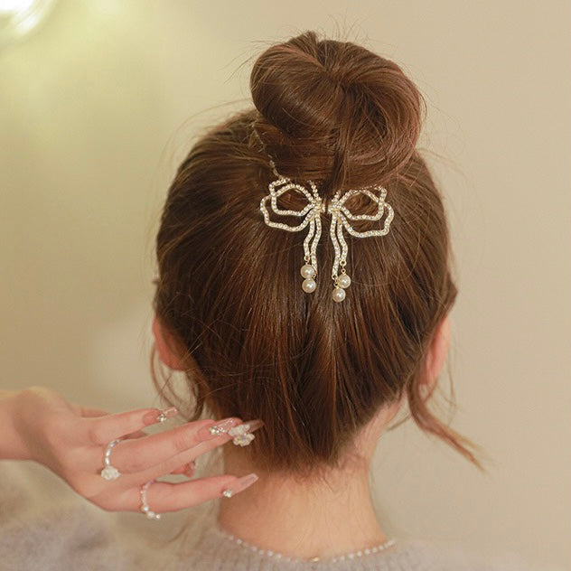 Fashion Pearl Butterfly Hair Clip