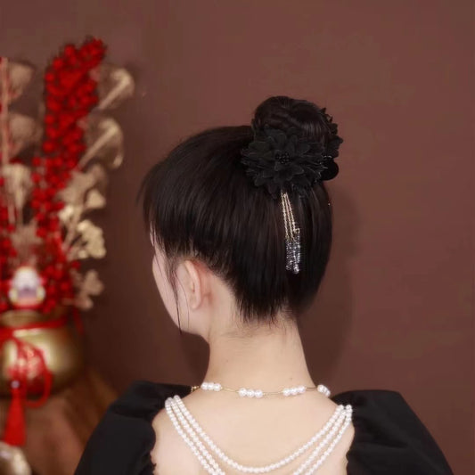 Flower Firecracker Tassel Hair Clip