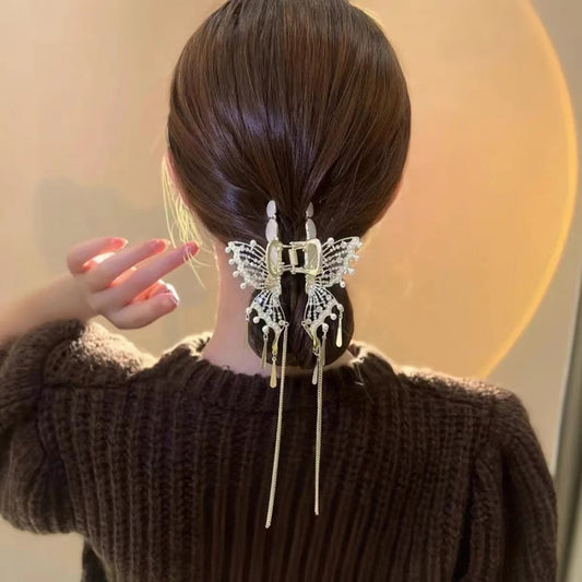 Tassel Wind Chime Butterfly Hair Clip