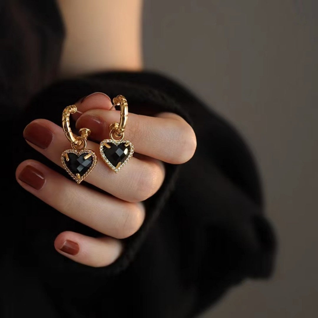Vintage heart earrings