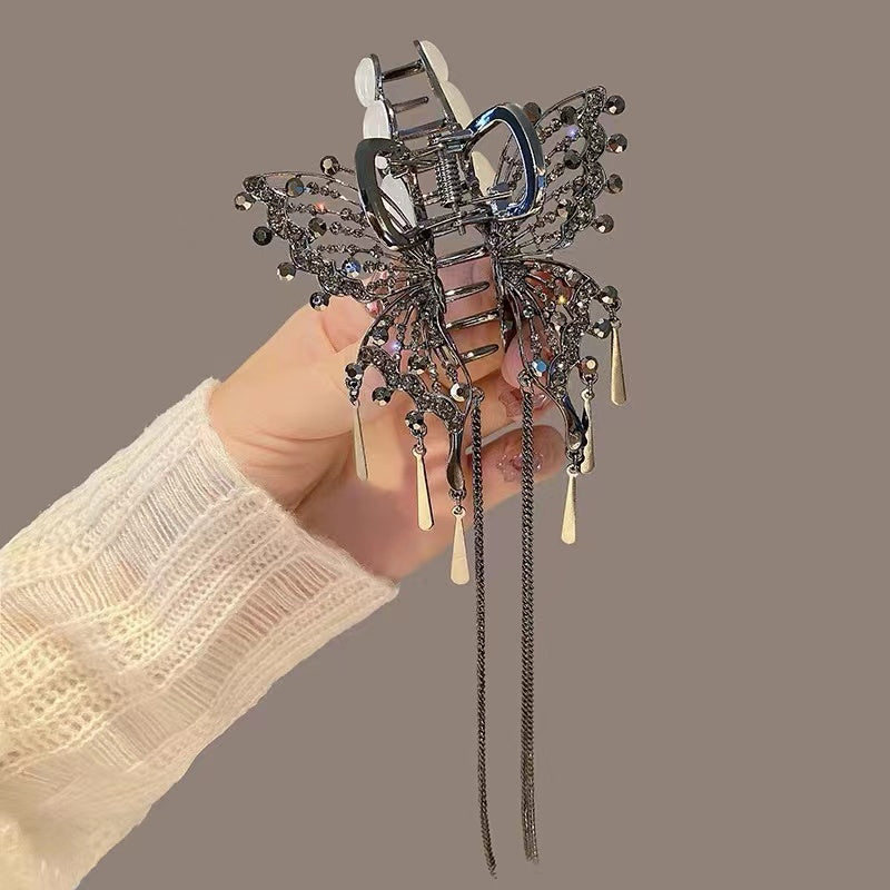Tassel Wind Chime Butterfly Hair Clip