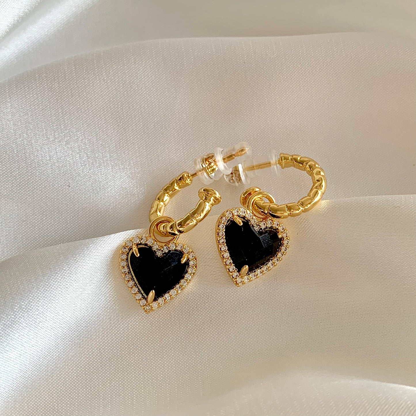 Vintage heart earrings