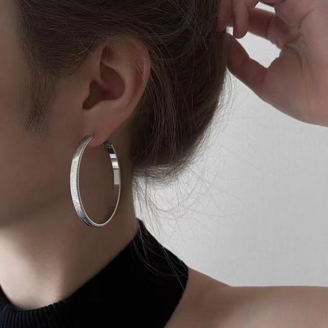 silver hoop earrings