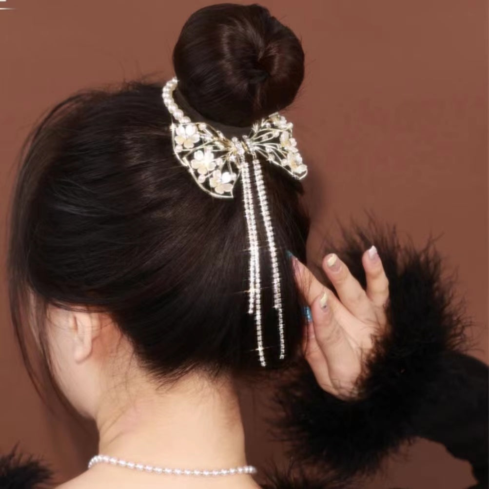 Big Bow Flower Hair Clip