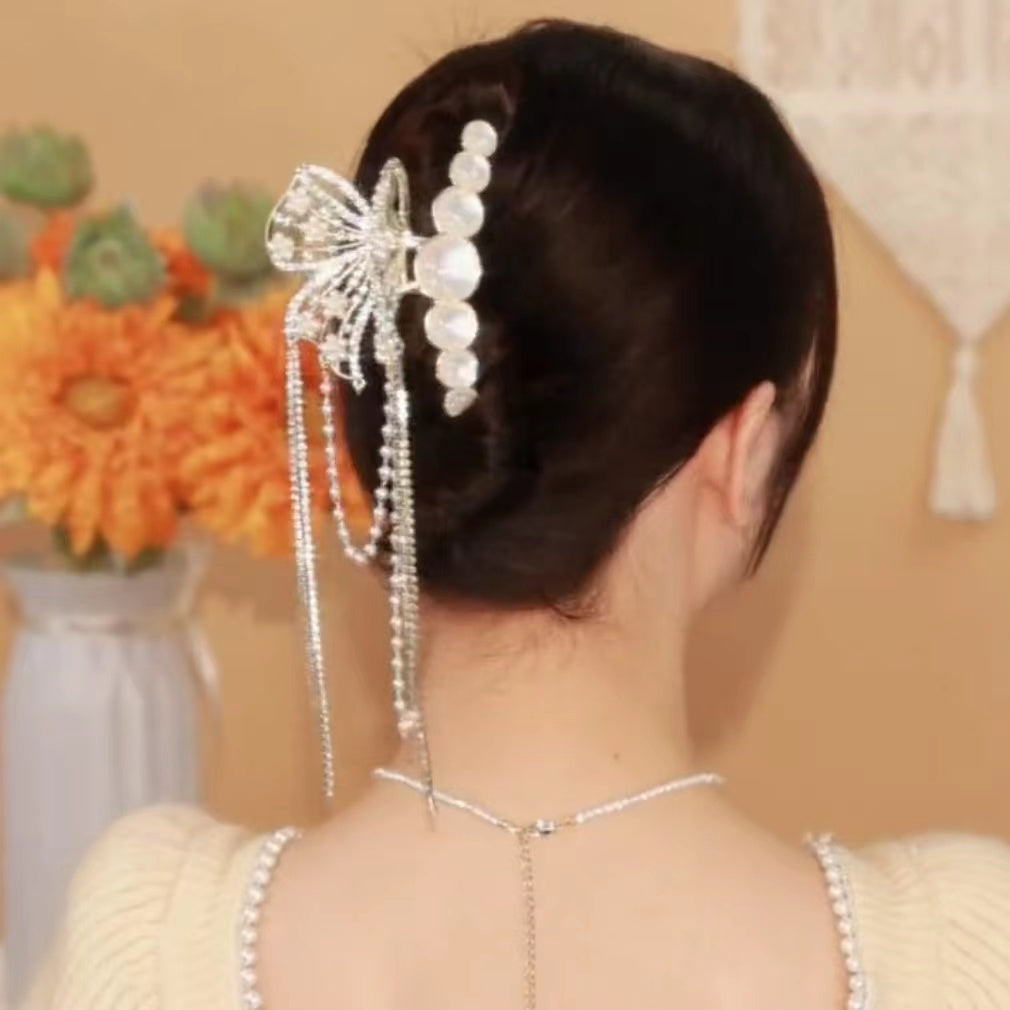 Pearl Butterfly Hair Clip