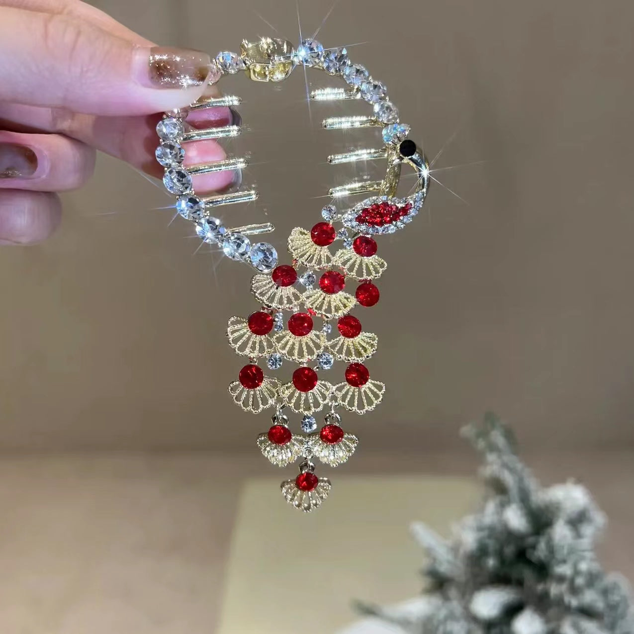 Peacock Hair Buckle