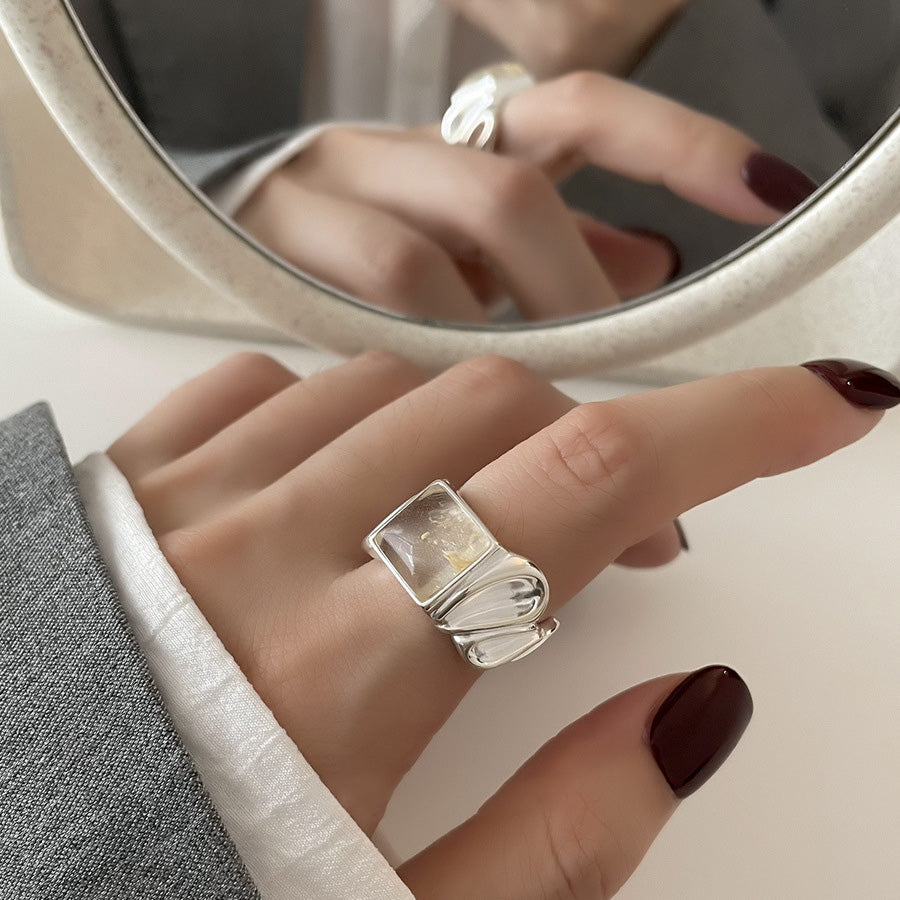 Pink Moonstone Ring