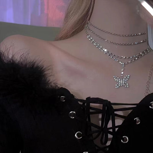 butterfly necklace waist chain