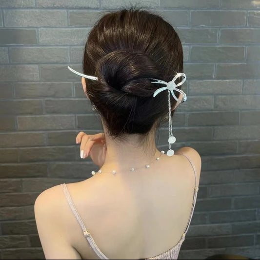 Bow Tassel Hair Clip