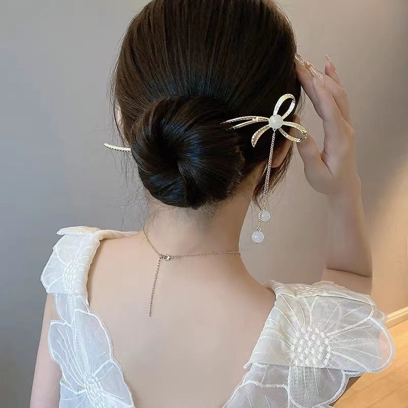 Bow Tassel Hair Clip