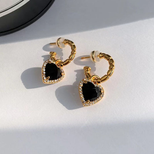 Vintage heart earrings