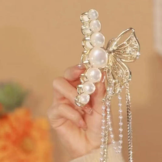 Pearl Butterfly Hair Clip