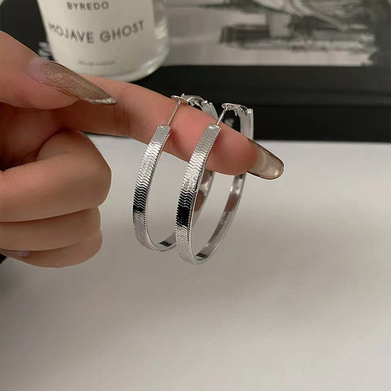 silver hoop earrings
