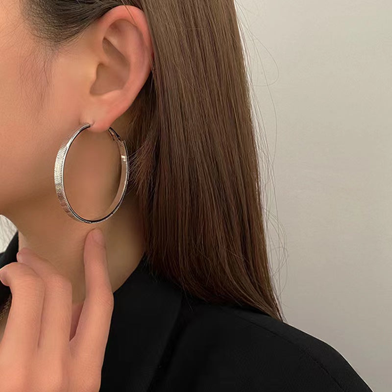 silver hoop earrings