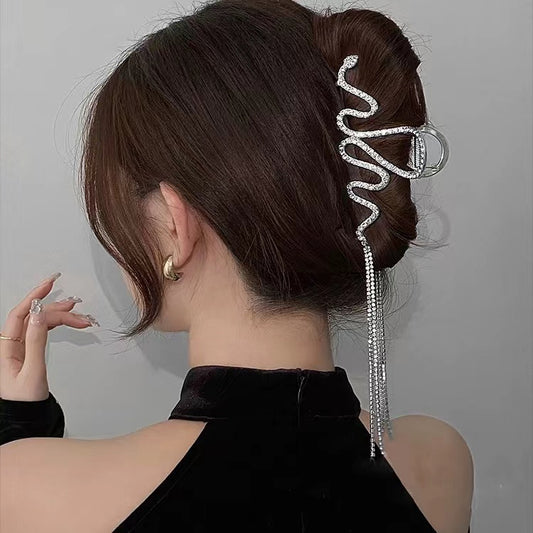 Fringe Chain Snake Hair Clip