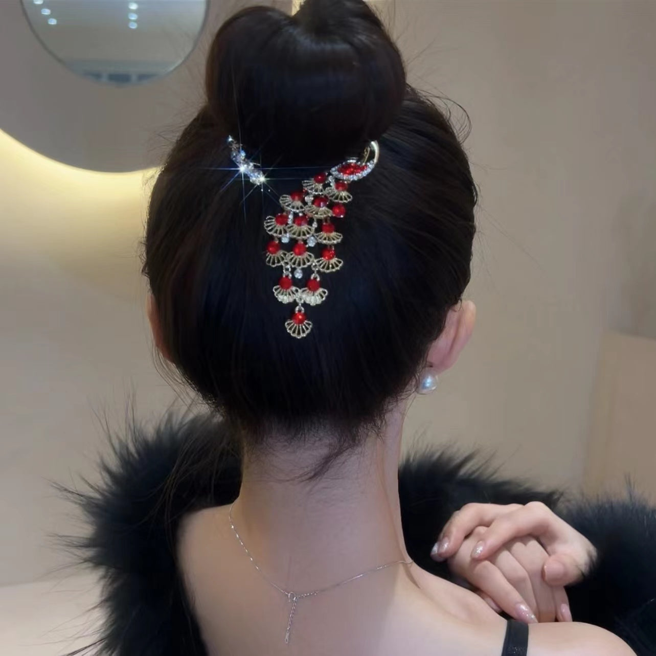 Peacock Hair Buckle