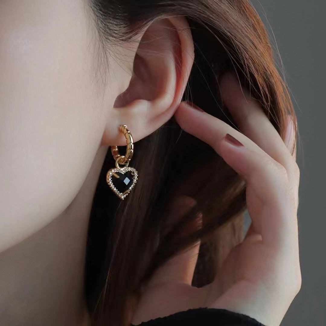 Vintage heart earrings