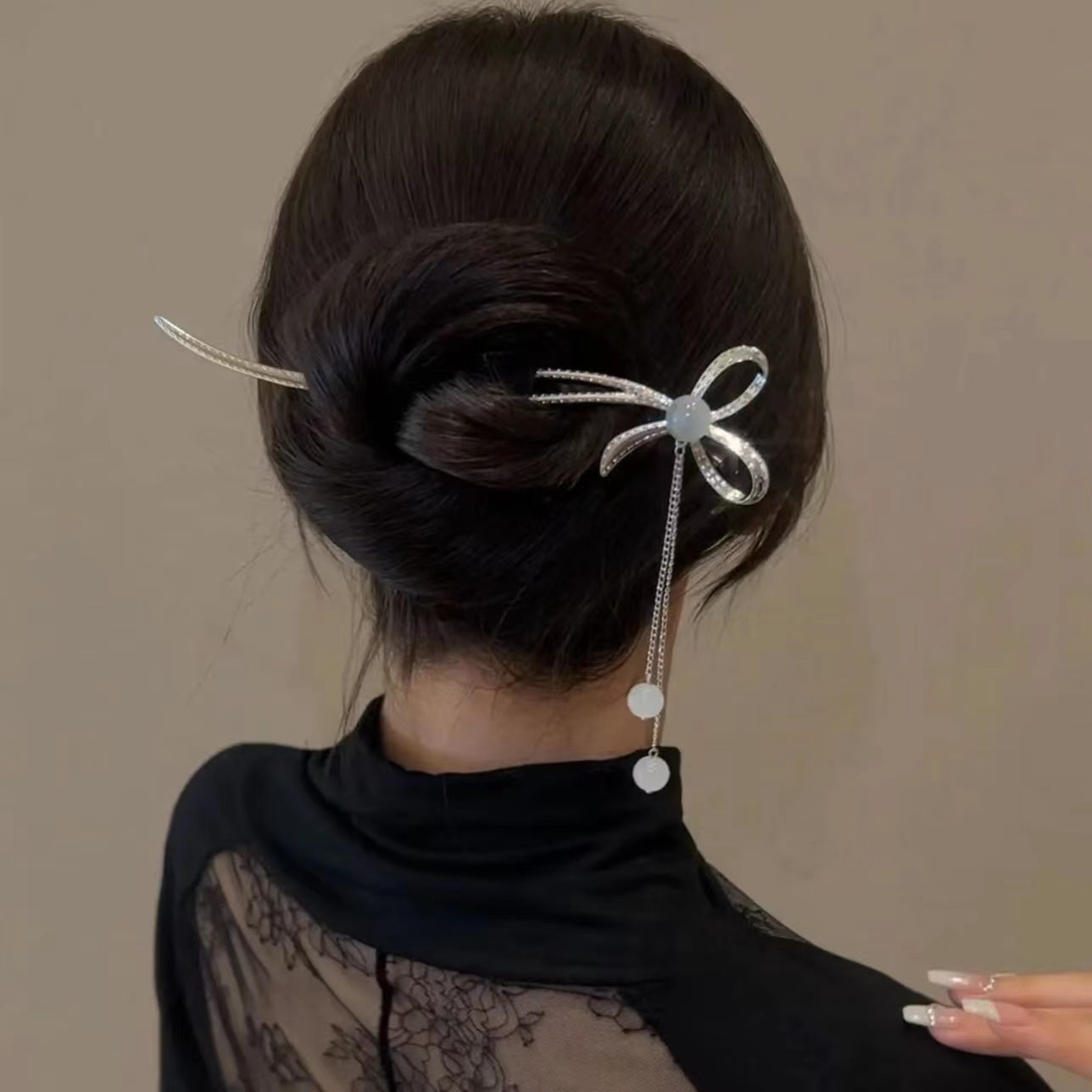 Bow Tassel Hair Clip
