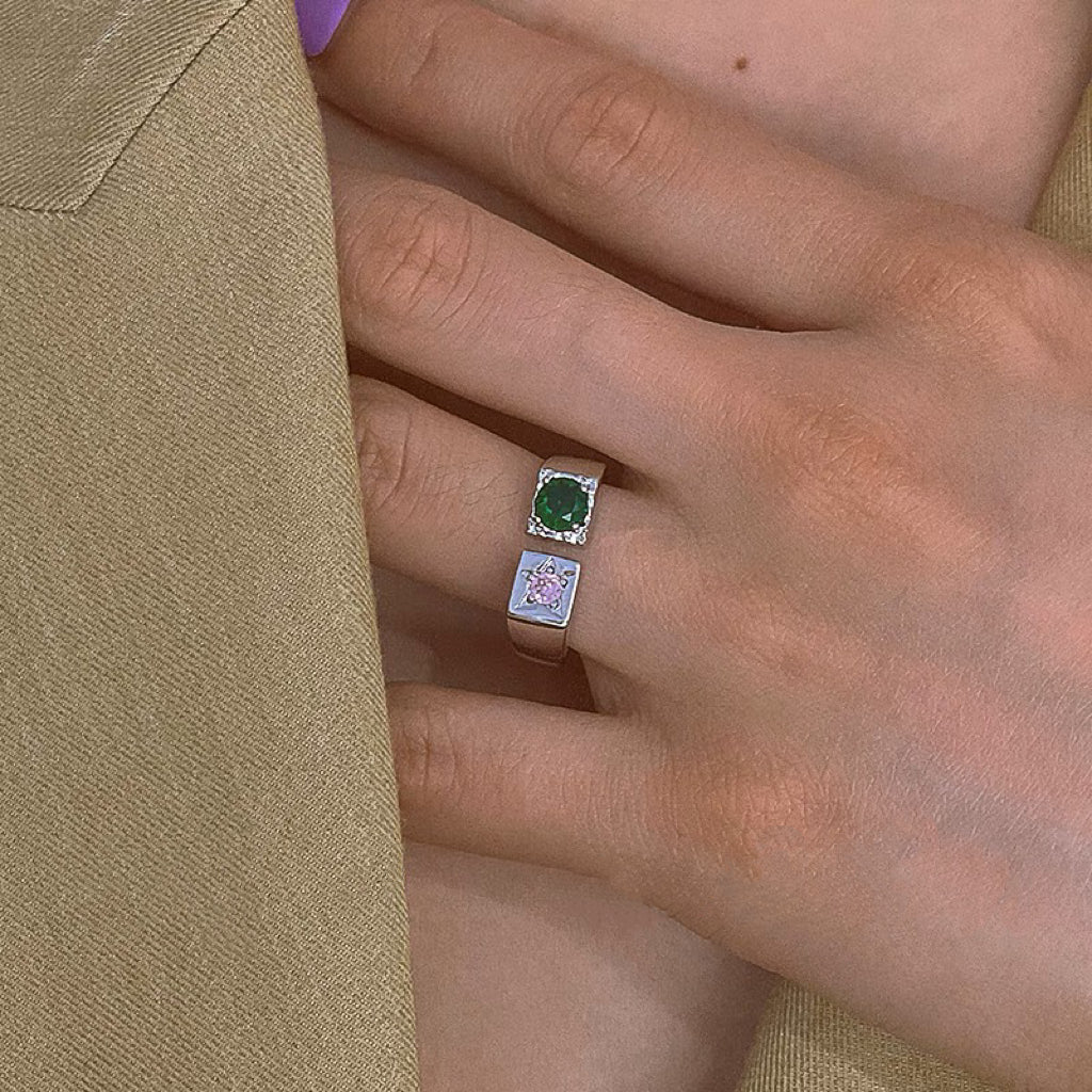 Adjustable Vintage Contrast Ring