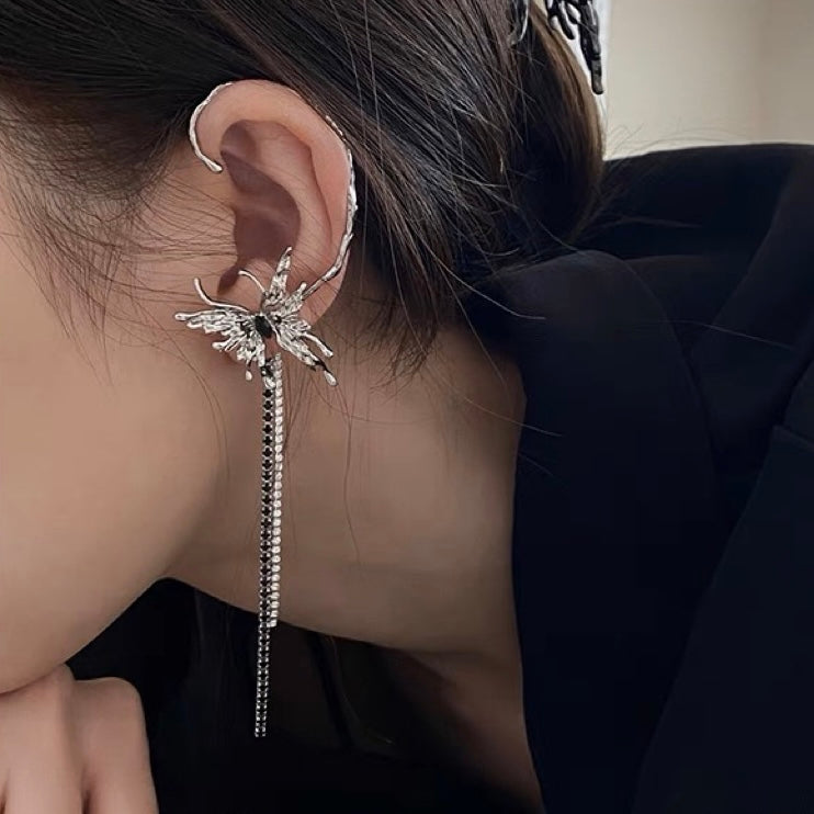 Butterfly Tassel Hanging Earrings