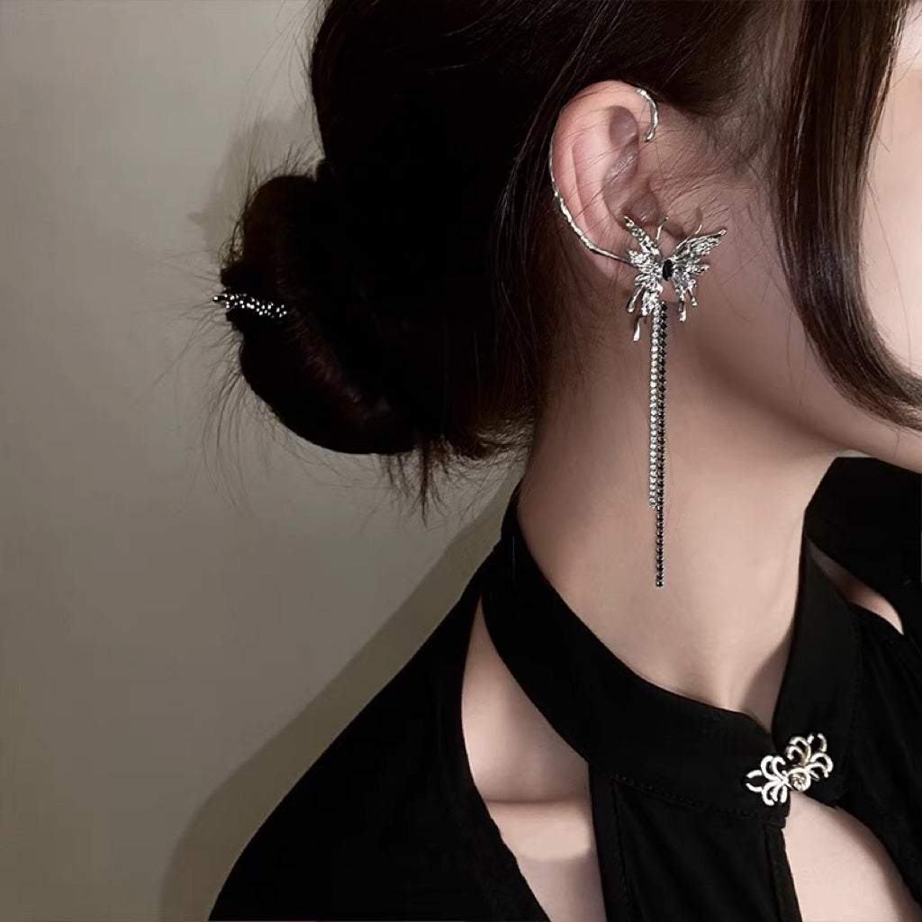 Butterfly Tassel Hanging Earrings