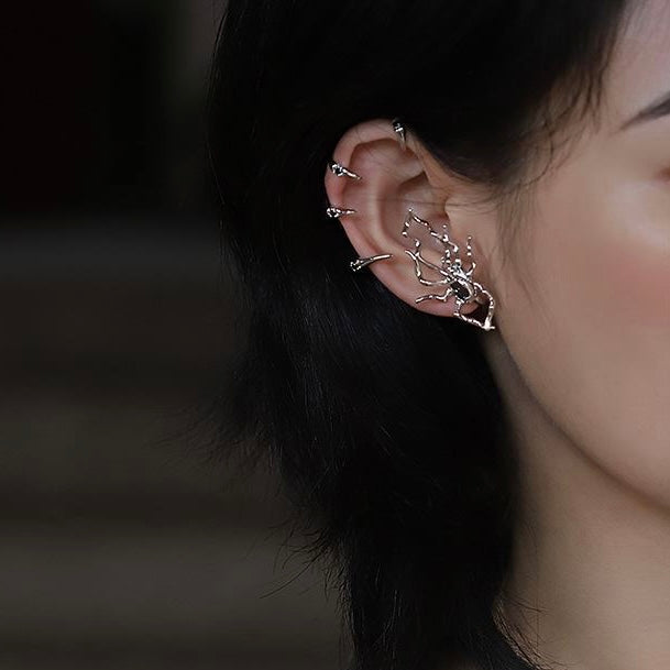 No Pierced Spider Earrings