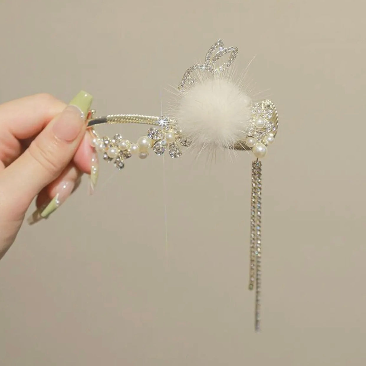 Delicate Rabbit Hair Clip