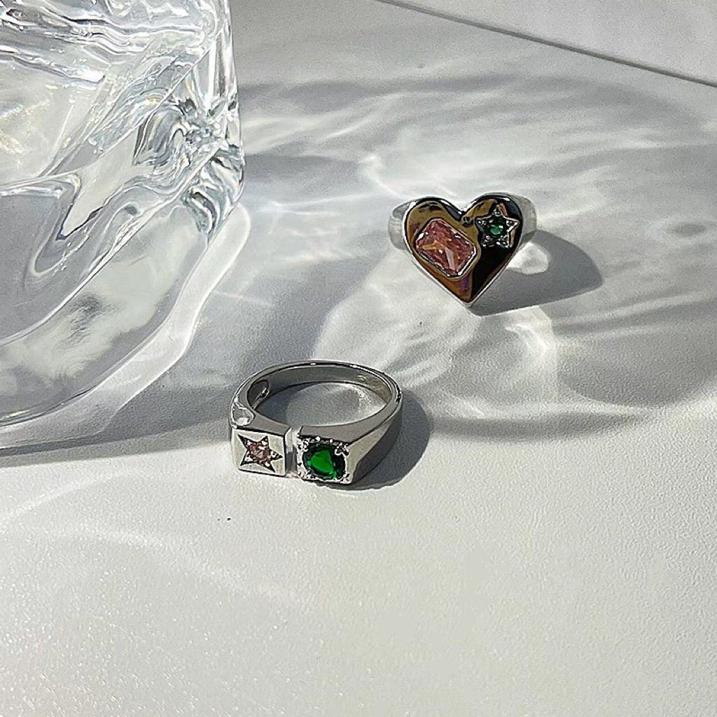 Adjustable Vintage Contrast Ring