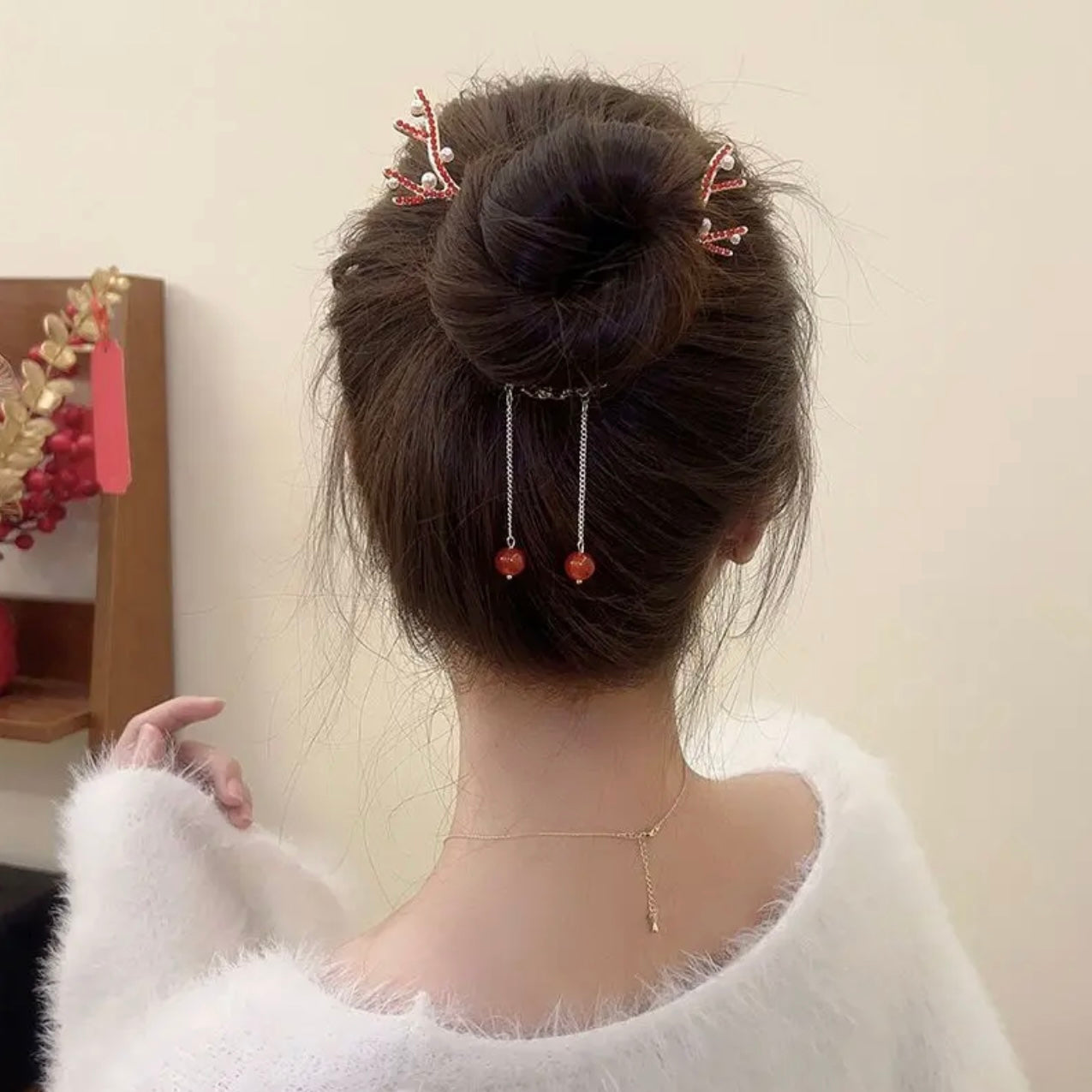 Tassel Bead Hair Clip