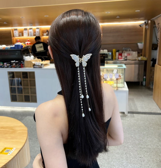 Butterfly Fringe Hair Clip