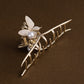 Delicate Gold Pearl Butterfly Hair Clip