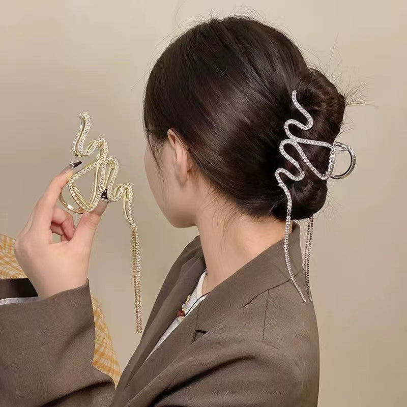 Fringe Chain Snake Hair Clip