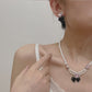 Loving Heart Bow Y2K Necklace