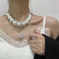 Double Layer Large Pearl Necklace