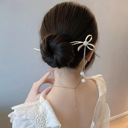 Bow Tassel Hair Clip