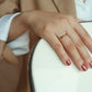 Retro Cutout Buckle Chain Ring