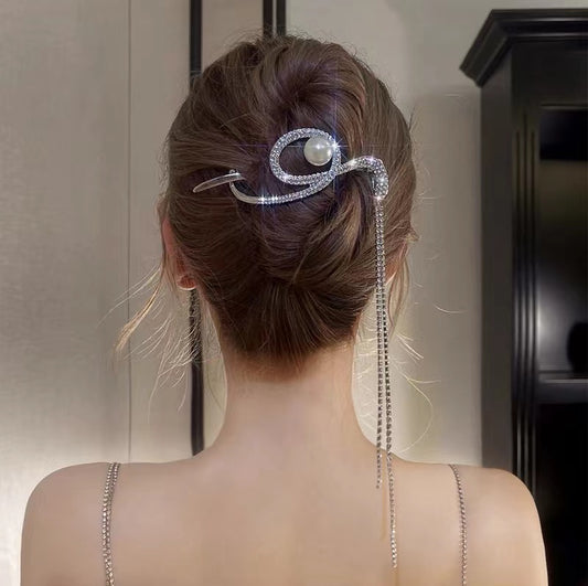 Metal Pearl Hair Clip