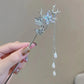 Flower Crystal Tassel Hairpin