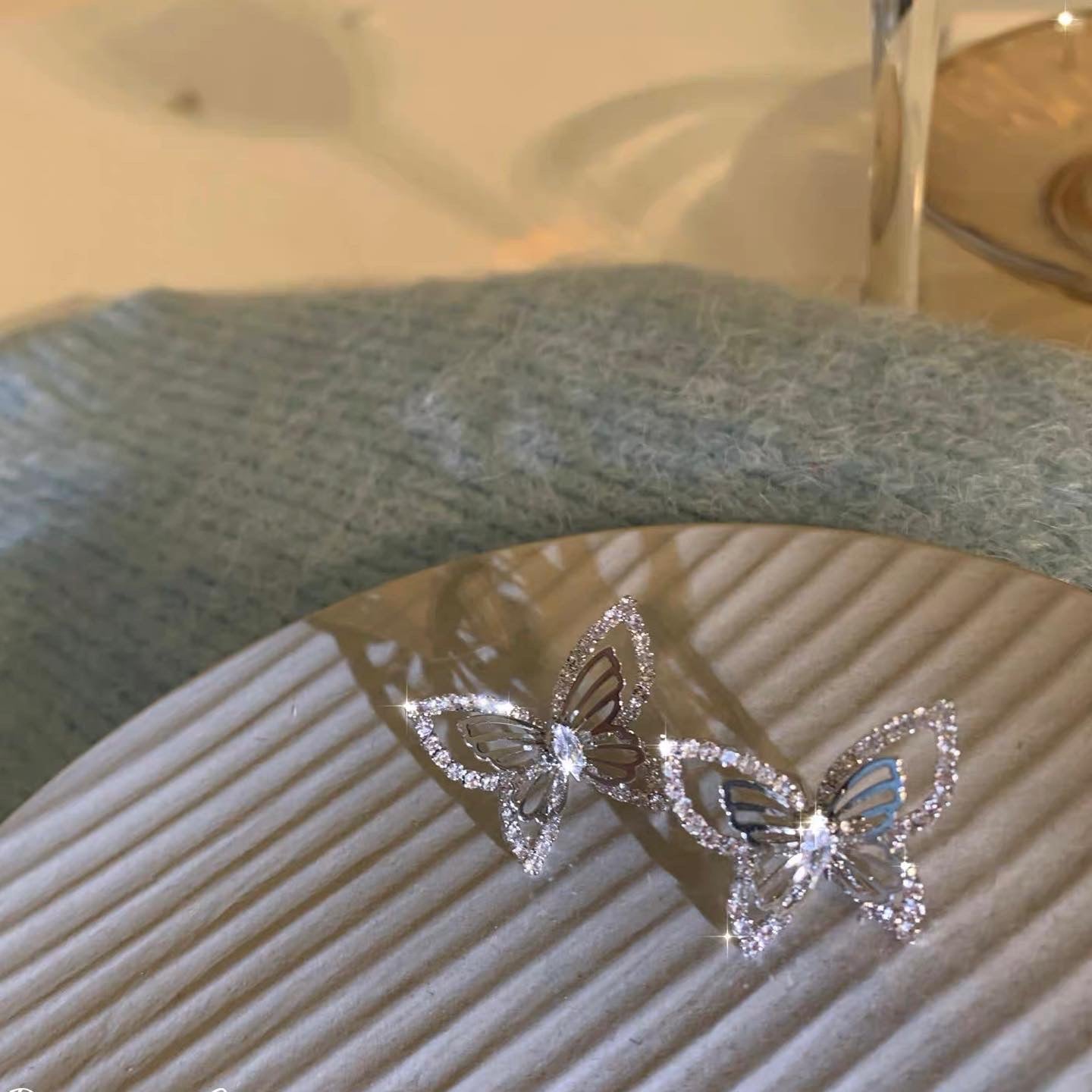 Masonry Butterfly Earrings